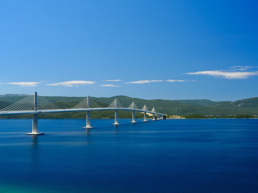 Die Pelješac-Brücke.